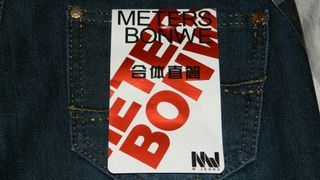 Jeans ragazza blu con bottoni dorati baggy Y2K