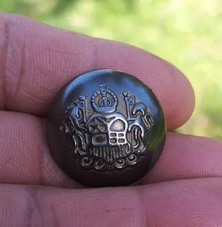 Botón vintage con escudo