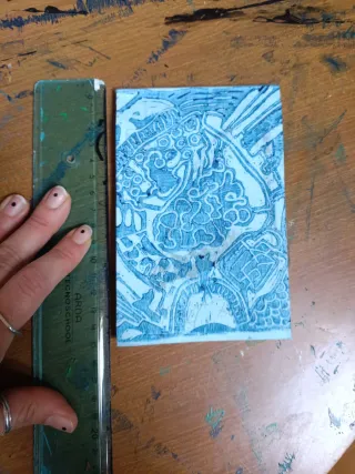 Block notes stampa artigianale blu