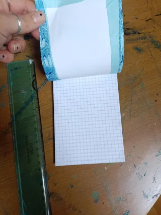 Block notes stampa artigianale blu