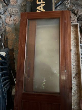 Conjunto De Puertas madera con cristal