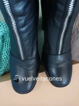 Botín piel tacón cremallera ♡ ZARA * Talla 38