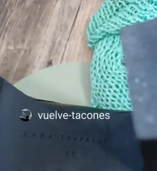 Botín piel tacón cremallera ♡ ZARA * Talla 38