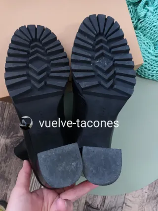 Botín piel tacón cremallera ♡ ZARA * Talla 38