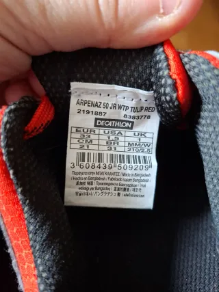 Zapatillas montaña niño impermeables T.33