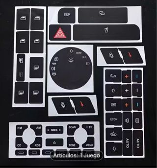 Pegatinas Reparación Botones Coche Audi A4 B6 B7 A