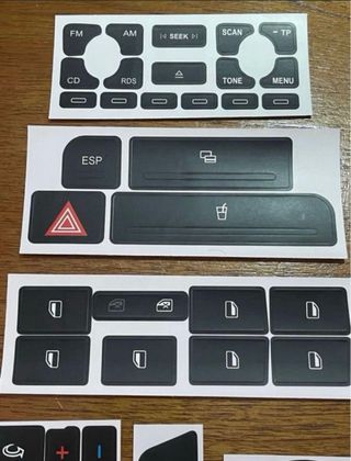 Pegatinas Reparación Botones Coche Audi A4 B6 B7 A