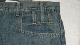 Jeans uomo blu con stampa baggy Y2K