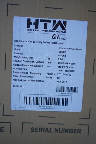 Climatizador Evaporativo Air Cooler Blanco/Gris