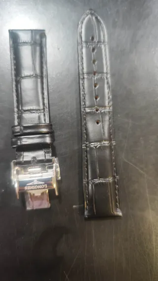 Correa Longines Piel Negra 20mm