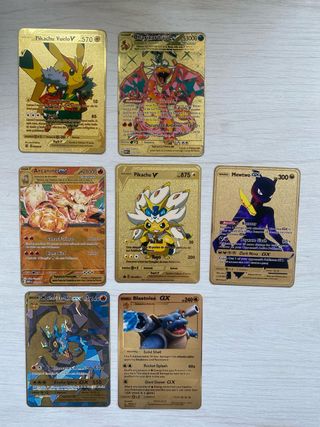 Cartas Pokémon Metalicas Doradas