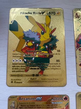 Cartas Pokémon Metalicas Doradas