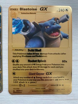 Cartas Pokémon Metalicas Doradas