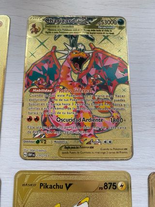 Cartas Pokémon Metalicas Doradas