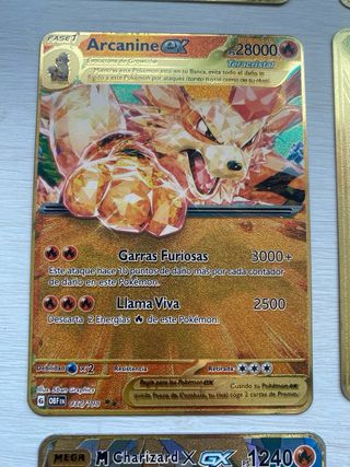 Cartas Pokémon Metalicas Doradas