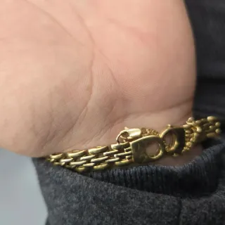 Pulsera Oro 18k Caballero Sólida Elegante
