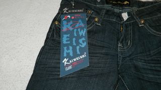 Jeans bambina con ricamo