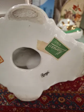 Candelabro Manises 3 velas porcelana