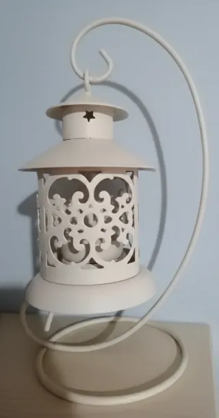 Portacandele decorativo bianco