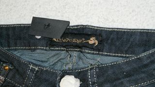 Jeans ragazza con dettagli ricamati baggy Y2K