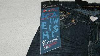 Jeans ragazza con dettagli ricamati baggy Y2K