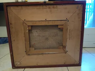 Quadro con cornice rivestito in vetro