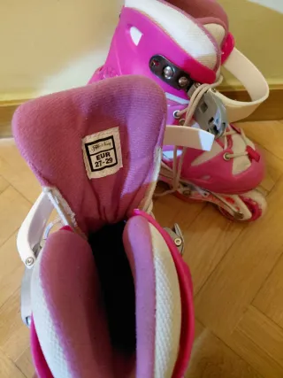 Patines en línea rosas para niña Talla 27-29