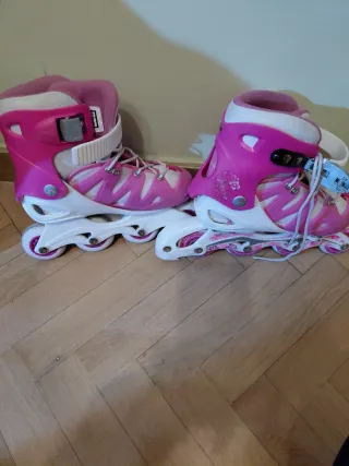 Patines en línea rosas para niña Talla 27-29