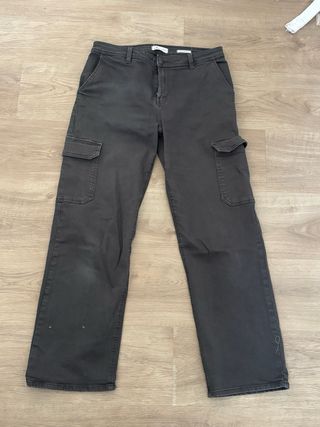 Pantalones cargo grises sin usar