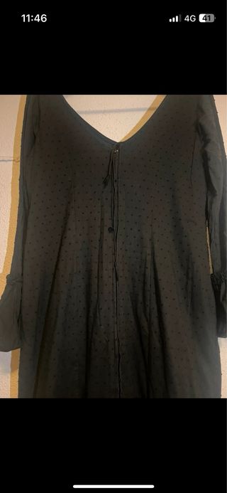 Traje flamenca canastero plumeti de  algodón negro