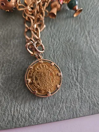 Pulsera de Oro 18K con moneda de oro 1823