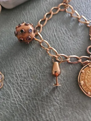 Pulsera de Oro 18K con moneda de oro 1823