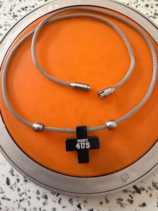 Collana Paciotti 4US Uomo Croce Nera Acciaio