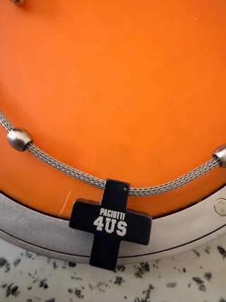 Collana Paciotti 4US Uomo Croce Nera Acciaio