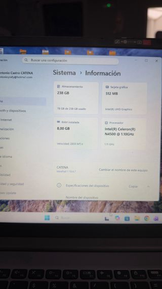 Lenovo IdeaPad 1151/JL7 plateado. Con factura