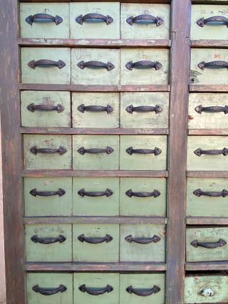 Mueble de Cajones de Taller Industrial Antiguo