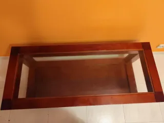 Mesa de centro madera y cristal