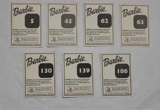 Barbie 7 sticker card vintage anno 2000