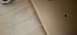 Base tapizada beige tela