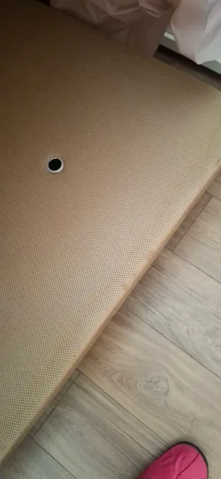 Base tapizada beige tela