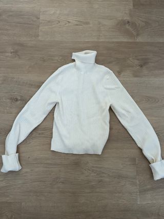 Jersey cuello alto blanco Talla S