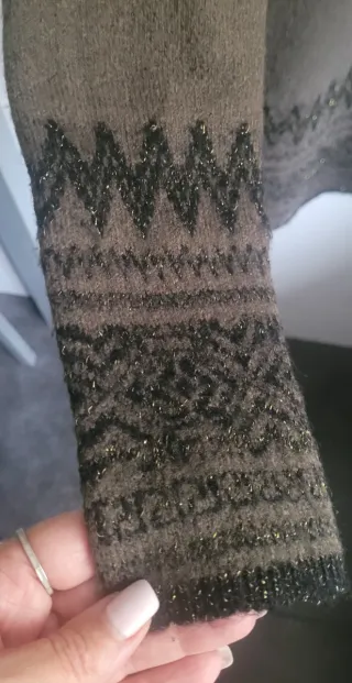 Vestido de lana verde oliva Naf Naf  talla M