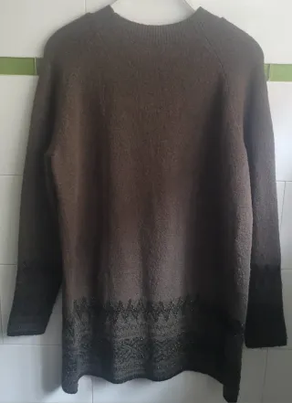 Vestido de lana verde oliva Naf Naf  talla M