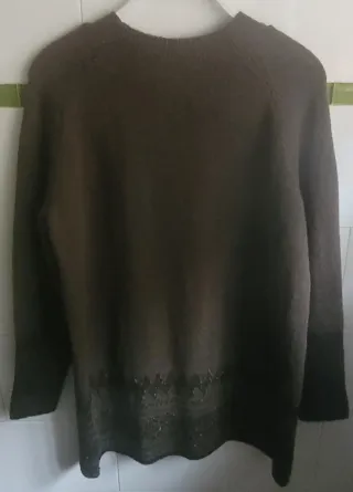 Vestido de lana verde oliva Naf Naf  talla M