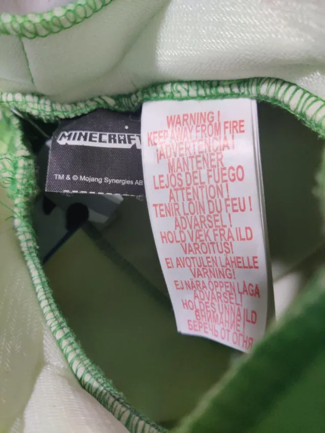 Disfraz Creeper Minecraft Talla de 5 a 9 años