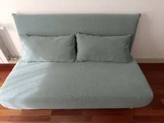 Sofá cama azul de tela