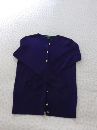 Chaqueta punto Ralph Lauren T. XS morada. Nueva