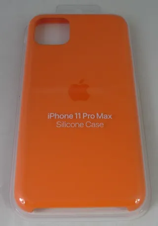 Custodia in silicone arancione per iPhone 11 Pro Max