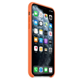 Custodia in silicone arancione per iPhone 11 Pro Max