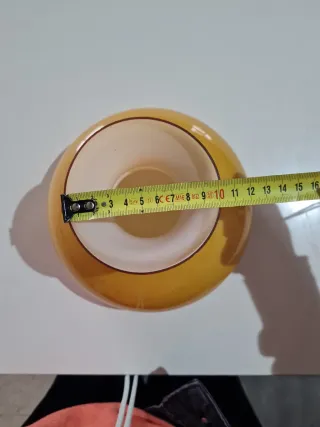 LAMPARA tulipa de OPALINA ÁMBAR